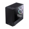 Gabinete Gamer PCYes Mid Tower Gravity Preto Com Lateral Invertida em Vidro Temperado C/ 2 Fans RGB - GRPTRGB1FV