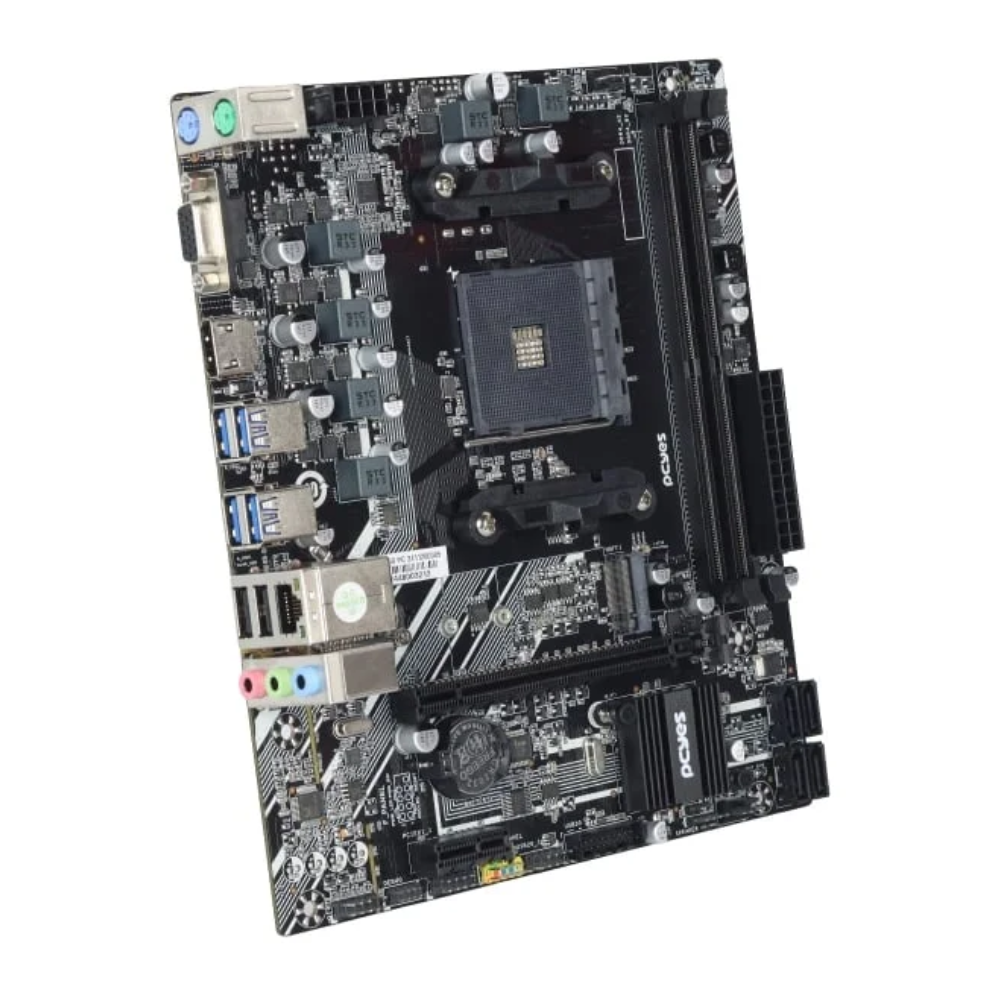 Placa Mae PcYes AMD B450 M-Atx AM4 Ddr4 Hdmi Vga - PCYB450-RZ564