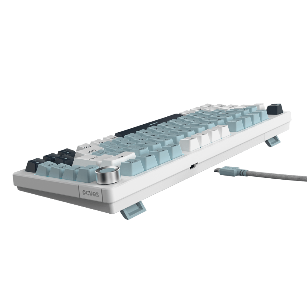 Teclado Gamer Mecanico PCYes Arkeum 75% Switch Red Summit Edition Azul / Branco - AKSM75RBR