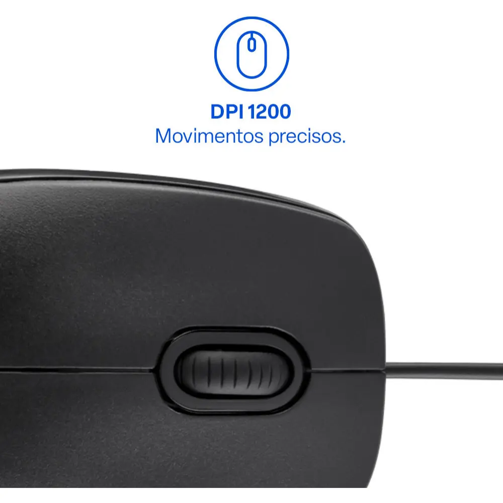 Mouse Usb Multilaser Preto - MO386