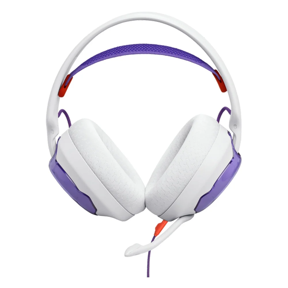 Headset Gamer Jbl Quantum 250 C/ Cabo P3 Branco / Roxo - JBLQTUM250WHT
