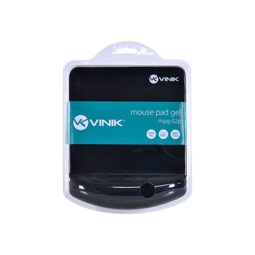 Mousepad Com Apoio De Pulso Quadrado Em Gel Vinik Preto - MPG-02P