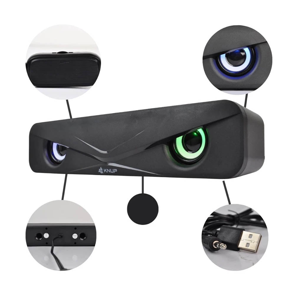 Caixa De Som Soundbar Knup Horus Usb C/ Led - RO830