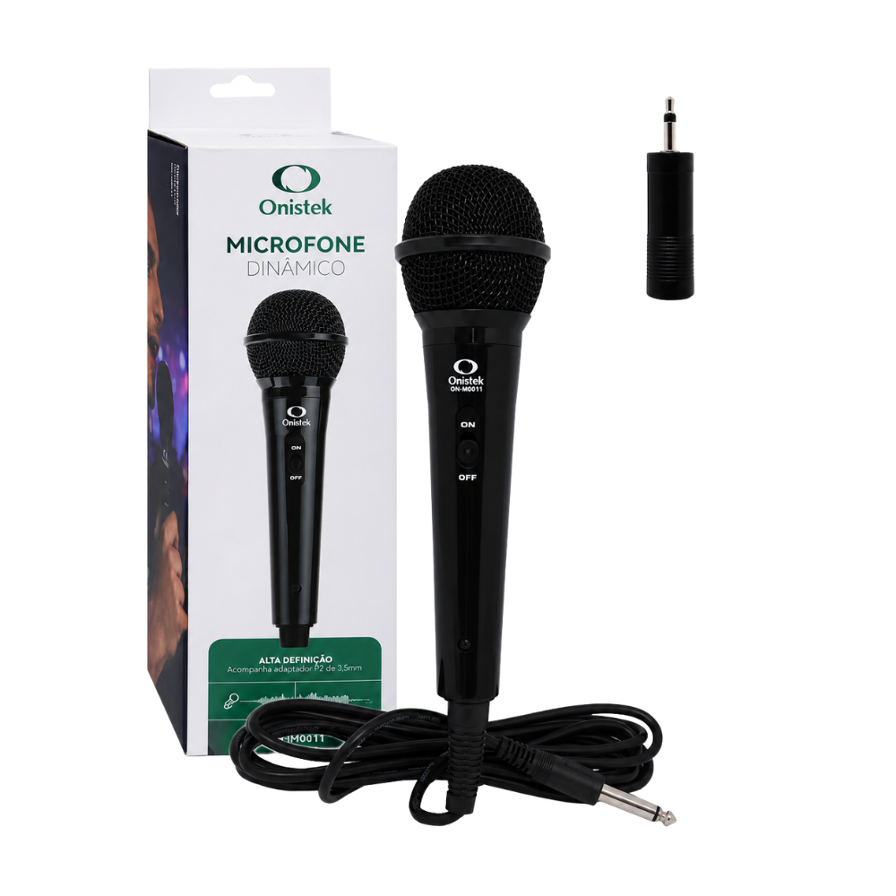 Microfone Dinamico Com Fio Alta Definicao Onistek - ON-M0011
