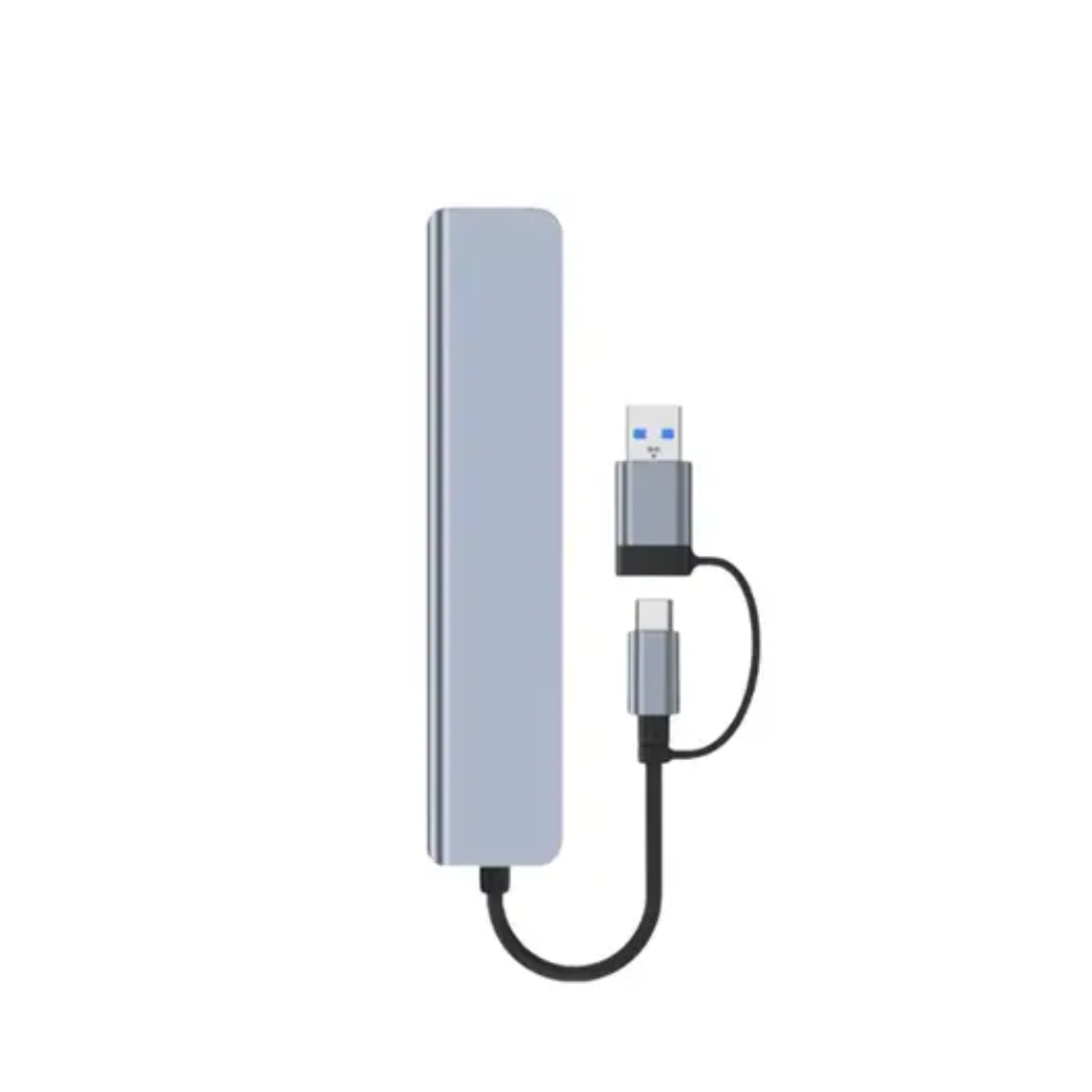 Hub Adaptador Usb-A / Usb-C Macho  7 em 2 P/ 5x USB-A 2x Usb-C Femea B-Max - BM-8644