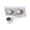 Water Cooler Dual Fan PCYes Vision White Ghost ARGB C/ Visor Lcd 2,1" (Intel/AMD) Branco - VS240WG