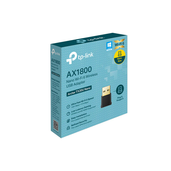 Mini Adaptador Nano Wireless Tp-Link AX1800 Usb Wi-fi 6 - Archer TX20U Nano