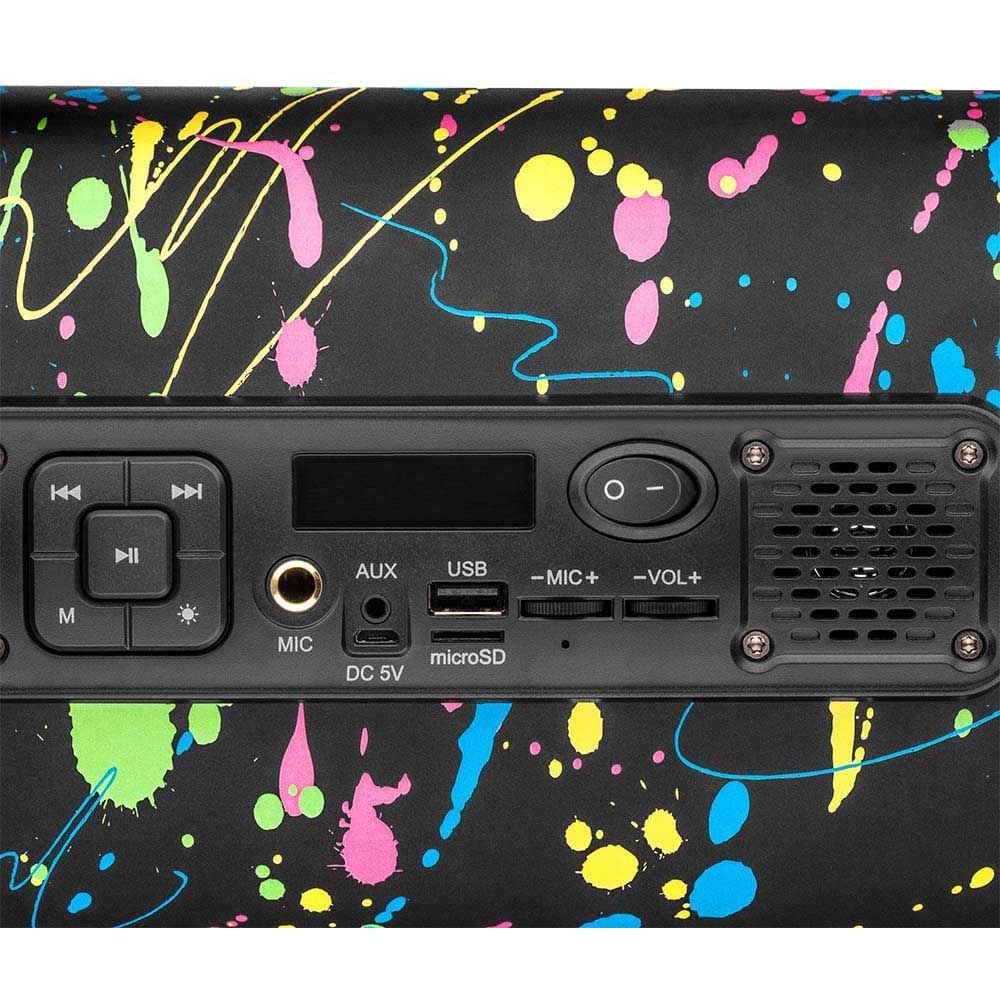 Caixa De Som Portátil Pulse Bazooka Paint Blast II 120w Bluetooth FM/AUX/SD/USB/P10 - SP362