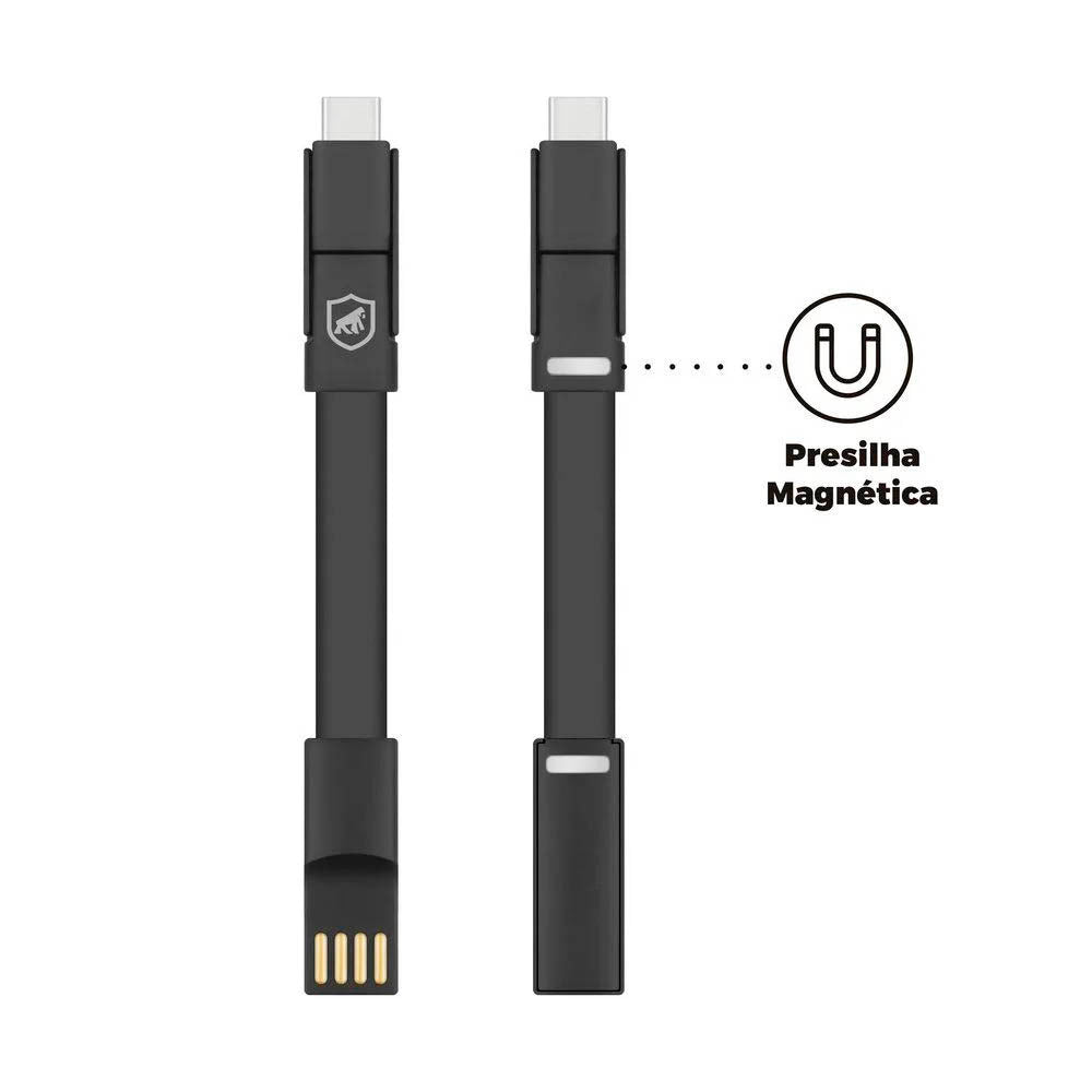 Cabo de Dados USB GShield 3 Em 1 Micro USB / Lightning / Tipo C Curto - J2SKGH5WB