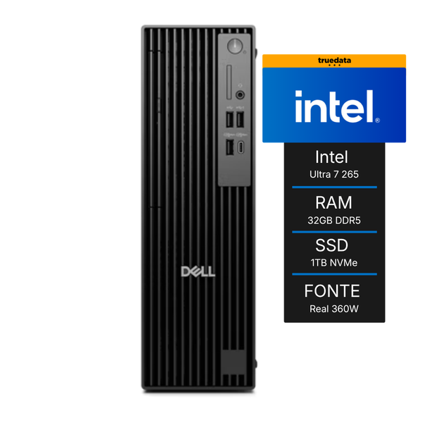 Computador Dell Pro Slim Plus Intel Ultra 7 265 32Gb 1Tb Ssd W11 Pro C/ Teclado e Mouse  - QBS1250