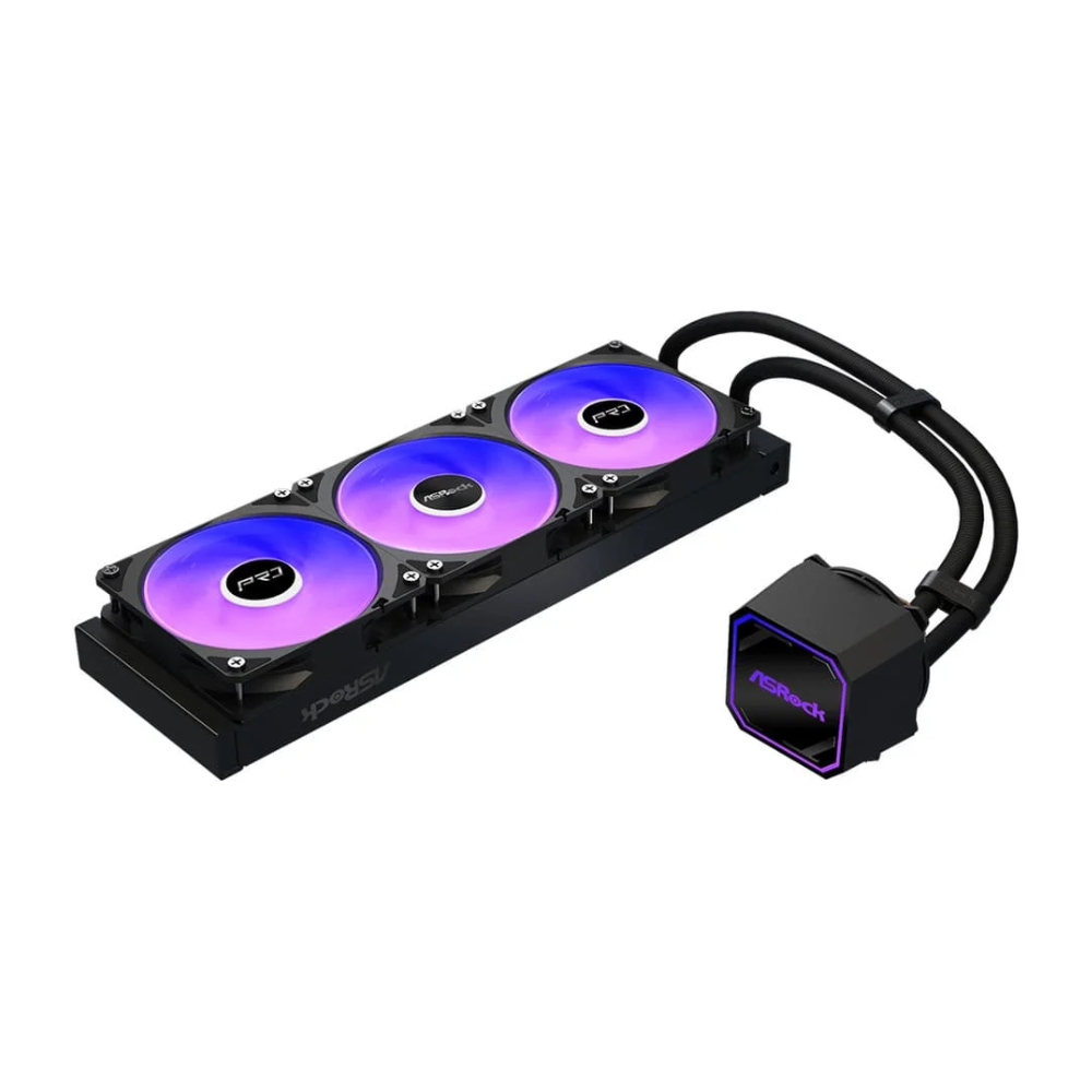Water Cooler Triple Fan 360mm Asrock Pro 360 ARGB Preto - 90-APRA36-BAAGA6