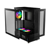 Gabinete Gamer Gamdias Mid Tower Atlas E1 Preto Com Lateral em Vidro Temperado +3 Fans ARGB