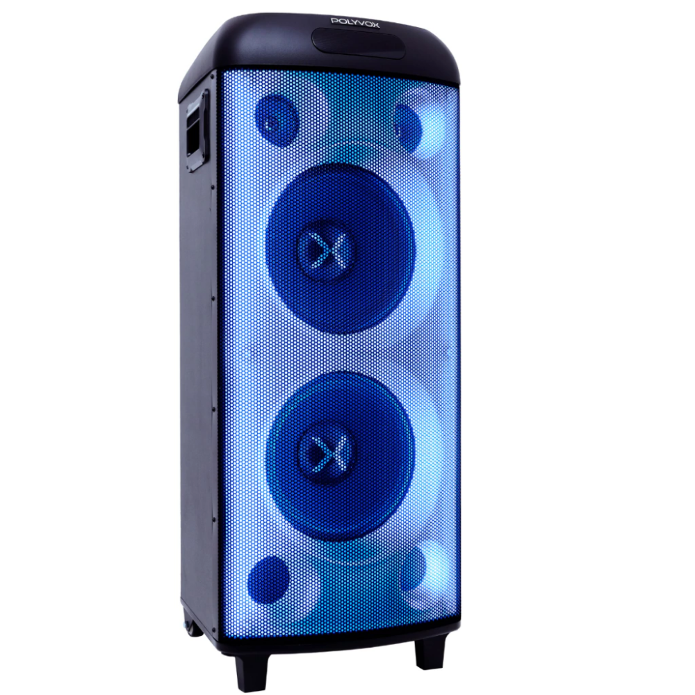 Caixa De Som Bluetooth Polyvox Torre Amplificada 2000W Full Led TWS - XT-990T