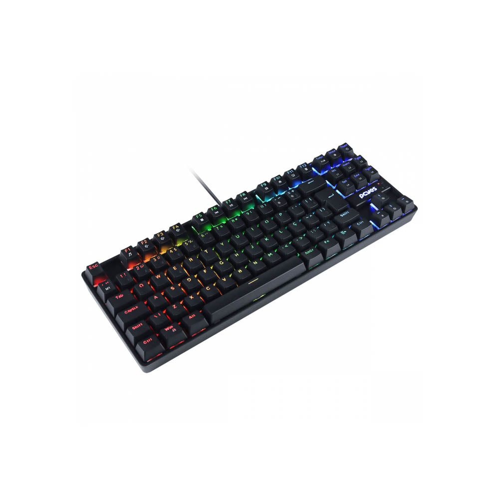 Teclado Gamer Mecanico PCYes TKL Neron Outemu Brown Hotswap RGB Preto - PNOHBWRGB