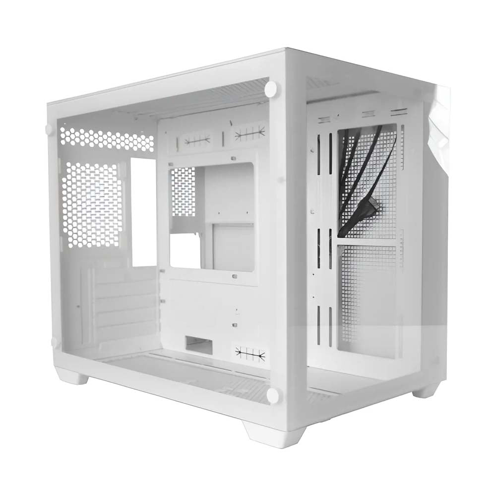Gabinete Gamer Aerocool Dryft Micro Atx Com frente e lateral em Vidro Temperado Branco - 84915