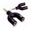 Adaptador de Som 1 P3 Macho para 2 P2 Femea - G-002