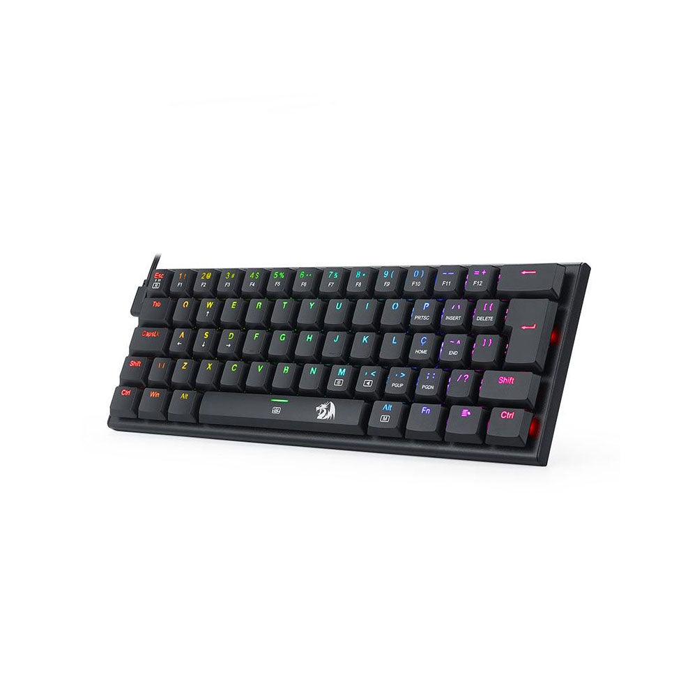 Teclado Gamer Mecânico Redragon Anivia RGB Switch Marrom Preto - K614-RGB (PT-BROWN)