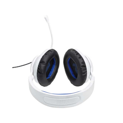 Headset Gamer Jbl Quantum 100 M2 P3 C/ Microfone Removível Branco / Azul - JBLQ100PWHTBLU