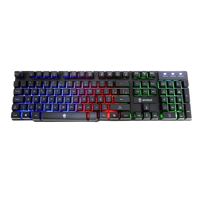 Teclado Gamer Semi Mecanico Cv01 Usb Rgb ABNT2 P/ PC e PS4  C/ Teclas Multimídia Preto