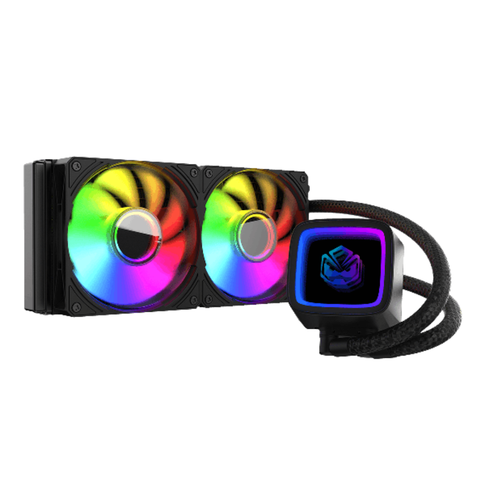 Water Cooler Dual Fan PCYes Tundra 240mm ARGB (Intel/AMD) Black Vulcan - WCTBV240