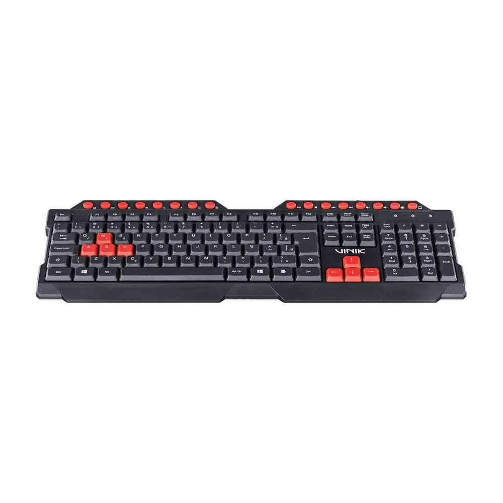 Teclado Gamer Vinik Vx Gaming Dragon V2 Abnt2 Preto com Vermelho - Gt100