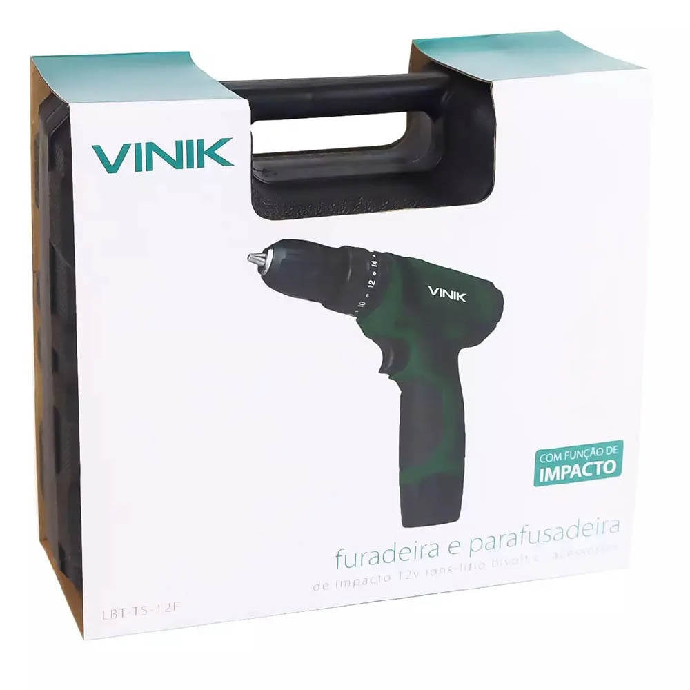 Parafusadeira e Furadeira de Impacto C/ 25 Peças Vinik 12V - LBT-TS-12F Truedata
