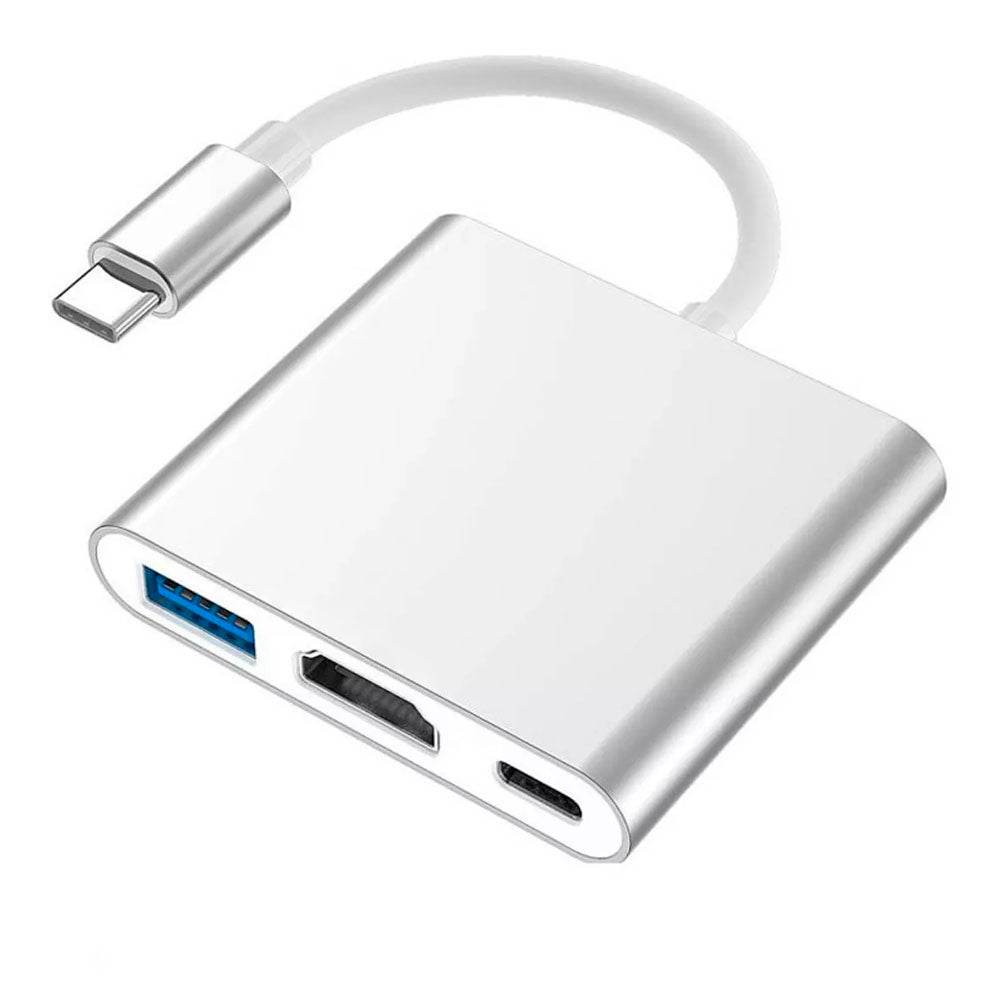 Adaptador Hub Tipo C Para Usb 3.0 + Hdmi + Usb Tipo C It Blue - LE-5573