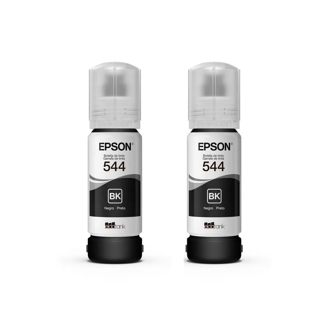 Kit Refil De Tinta C/ 2 Garrafas Epson T544120-2P 2x65ml - Preto - P/ L3150 L3110 L5190