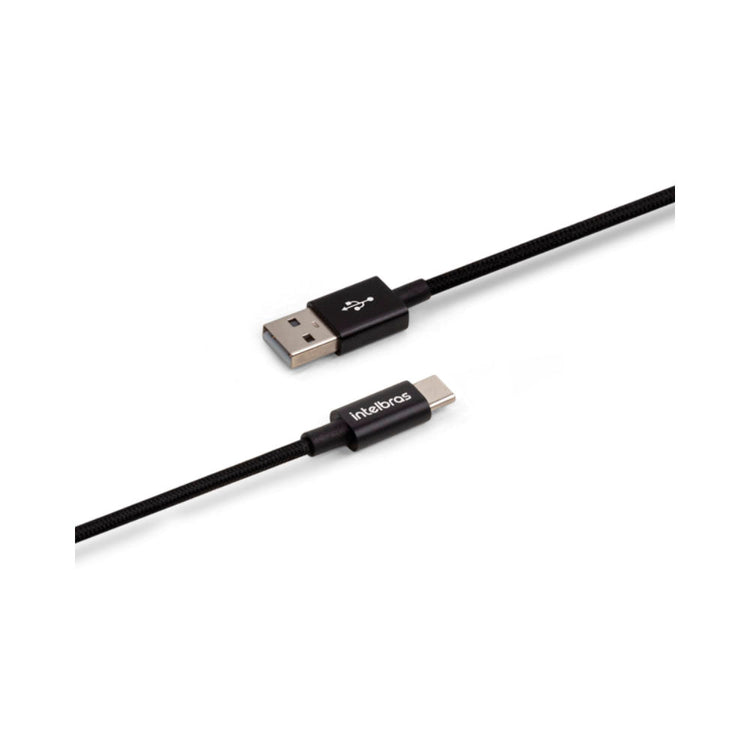 Cabo de Dados USB Tipo C Intelbras 3A 1,5m Preto - 4830076 - Truedata