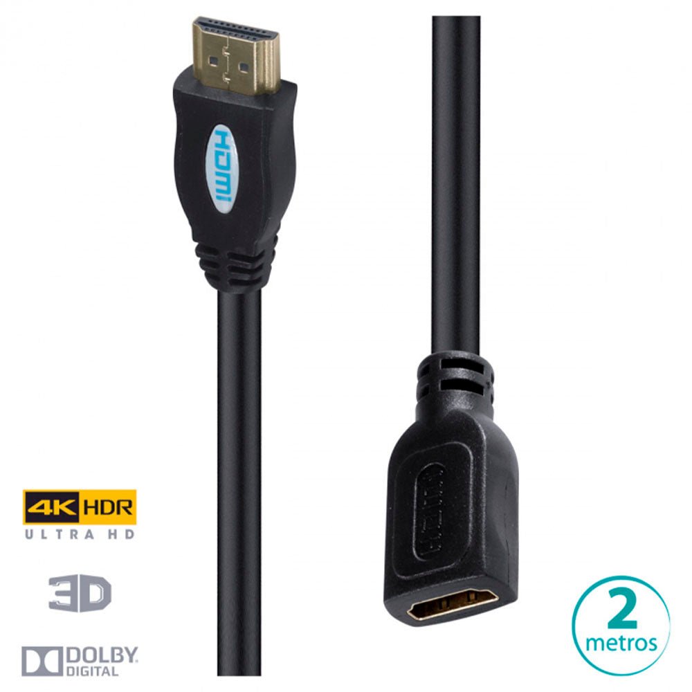 Cabo Extensor Hdmi Macho / Femea 2mt Vinik - H20F - 2 - Truedata