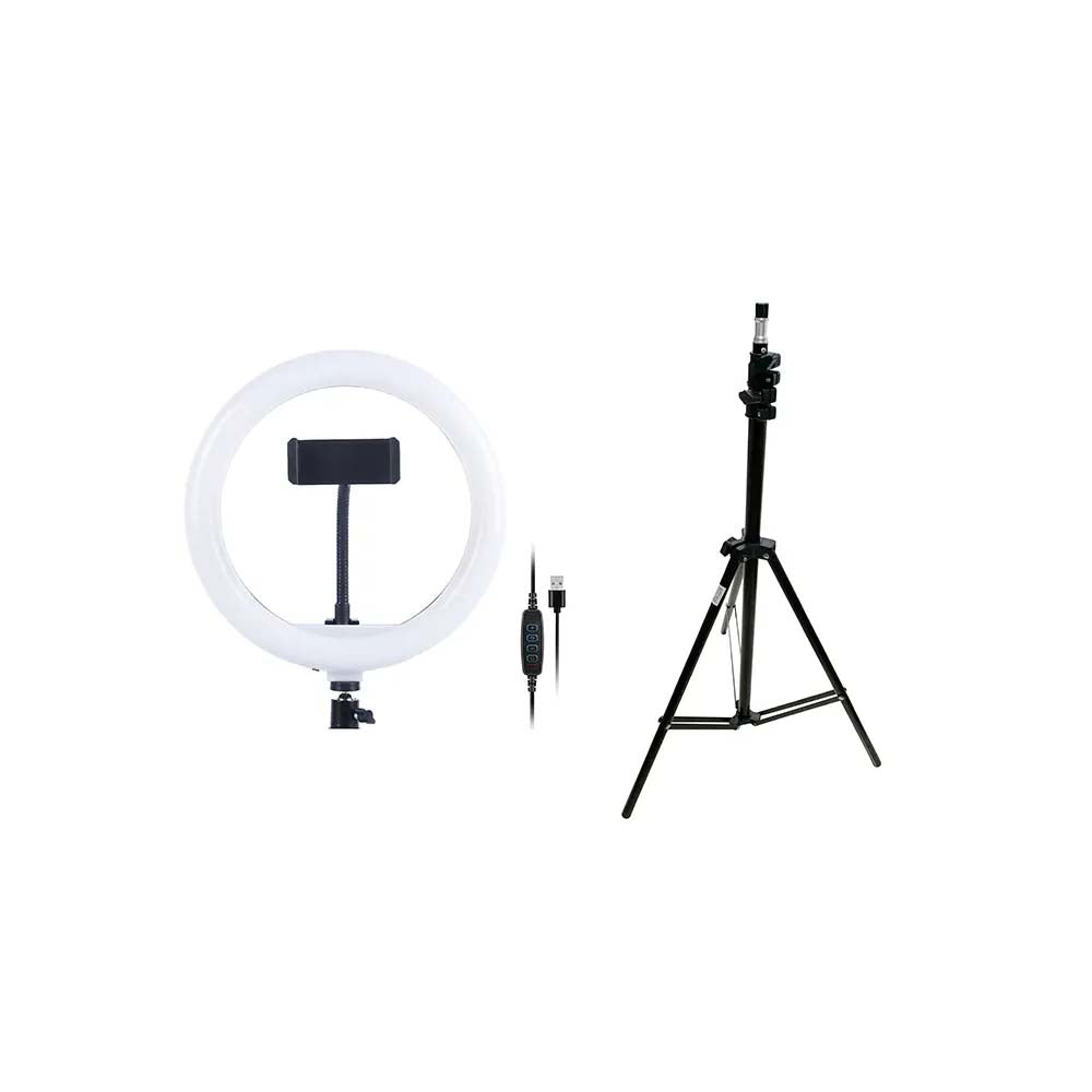 Anel De Luz Ring Light Branco Frio e Quente Tomate Led Usb 10 Pols - MLG-158