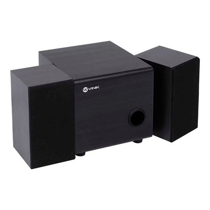 Caixa De Som 2.1 Vinik Satelite em Madeira C/ Subwoffer 16W USB P2 Preta - CXTU16W - Truedata
