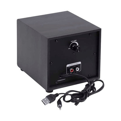 Caixa De Som 2.1 Vinik Satelite em Madeira C/ Subwoffer 16W USB P2 Preta - CXTU16W - Truedata