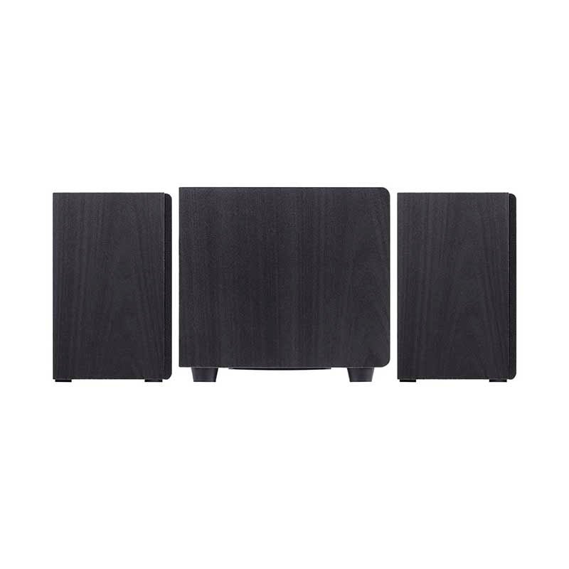 Caixa De Som 2.1 Vinik Satelite em Madeira C/ Subwoffer 16W USB P2 Preta - CXTU16W - Truedata