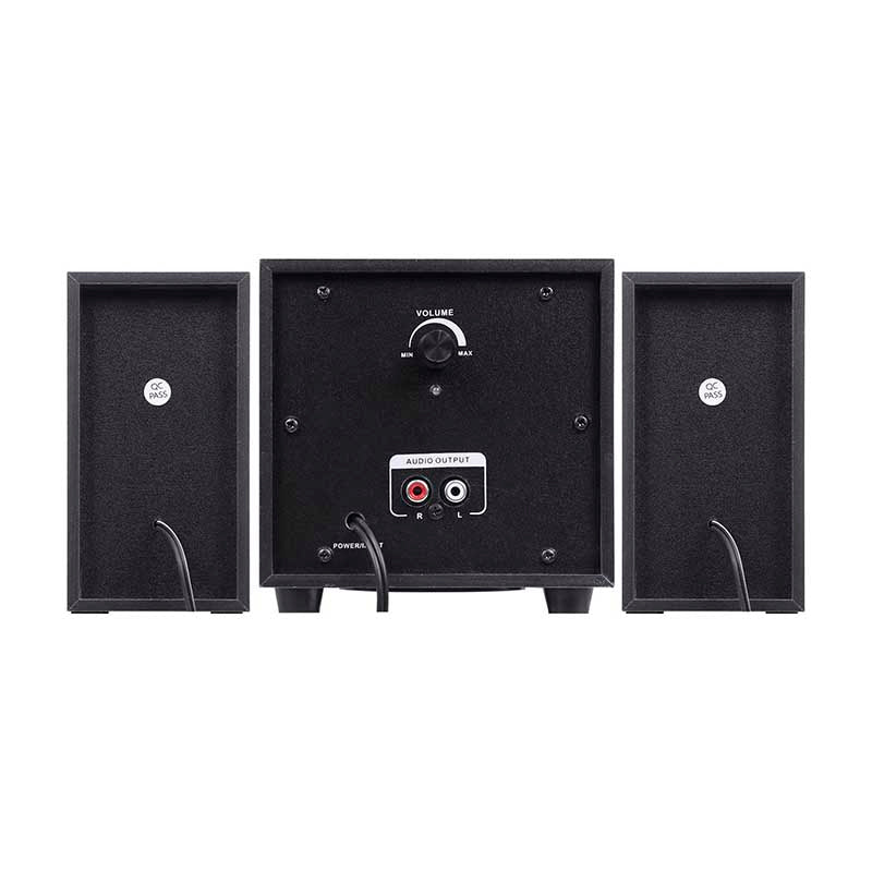 Caixa De Som 2.1 Vinik Satelite em Madeira C/ Subwoffer 16W USB P2 Preta - CXTU16W - Truedata