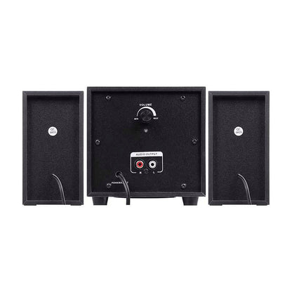 Caixa De Som 2.1 Vinik Satelite em Madeira C/ Subwoffer 16W USB P2 Preta - CXTU16W - Truedata