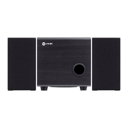 Caixa De Som 2.1 Vinik Satelite em Madeira C/ Subwoffer 16W USB P2 Preta - CXTU16W - Truedata