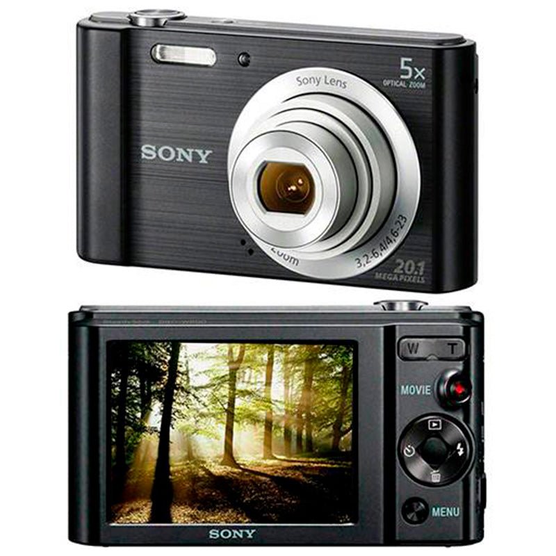 Camera Digital Sony 20mp Visor 2.7 Dsc - W800/B Zooxm Optico 5x Zoom Digital 10x - Truedata