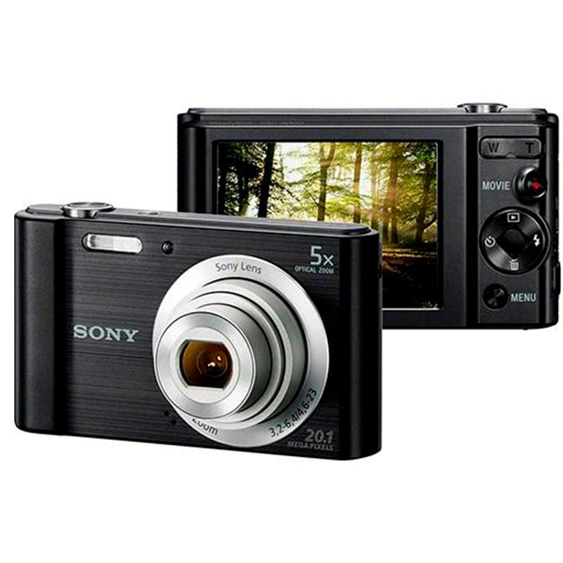 Camera Digital Sony 20mp Visor 2.7 Dsc - W800/B Zooxm Optico 5x Zoom Digital 10x - Truedata