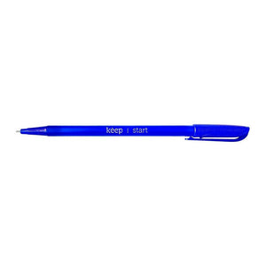 Caneta Esferográfica Ponta Fina 0,7mm c/ 50 Unidades Azul Keep - EI094 - Truedata