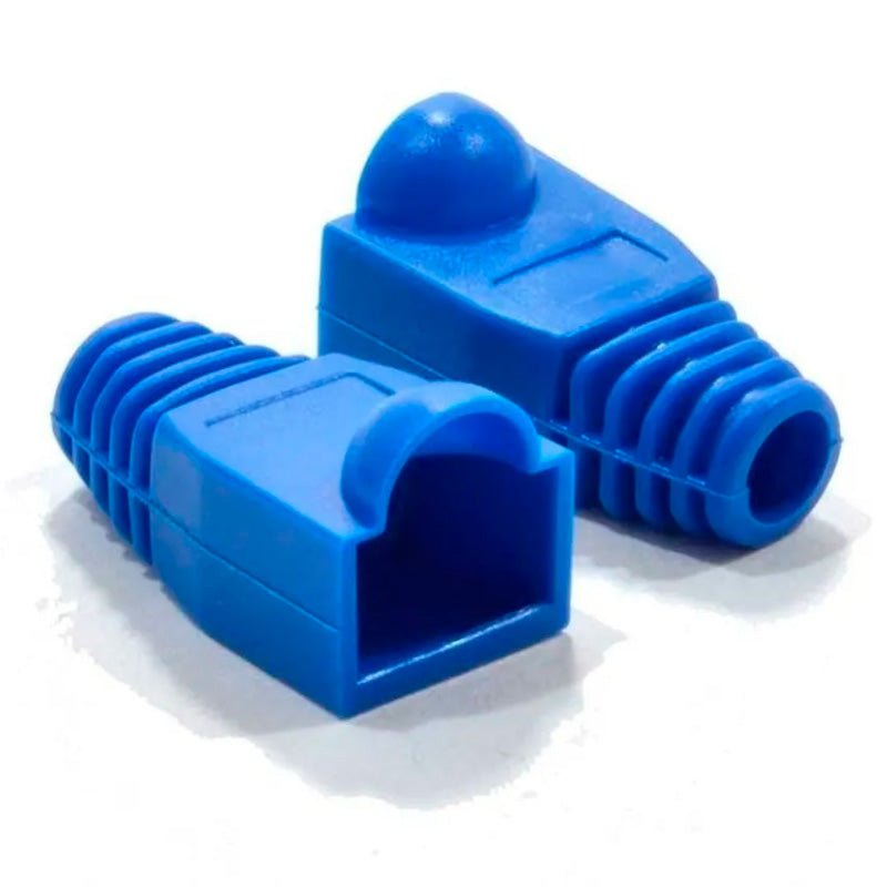 Capa Protetora Borracha Conector Rj45 Cat5 Cat6 Azul - Truedata
