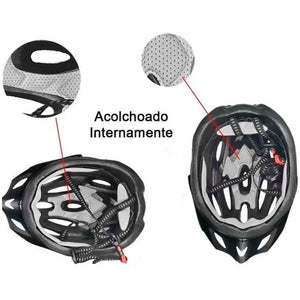 Capacete de Proteção para Ciclista Luatek - LKT - 604 - Truedata