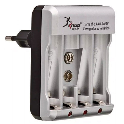 Carregador De Pilhas Knup Kp - 511 - Truedata