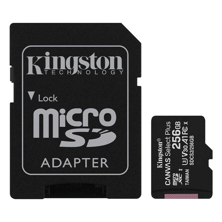 Cartão De Memória 256gb Micro Sd Card Kingston Cl 10 - SDCS2/256GB - Truedata