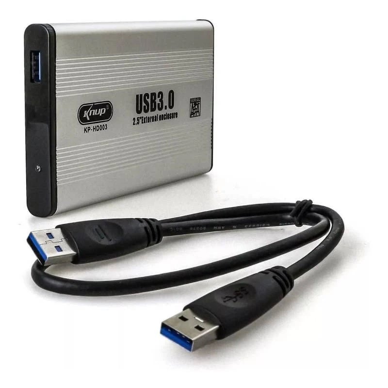 Case Para Hd 2.5 Pols Alumínio Usb 3.0 Knup Kp - Hd003 - Truedata