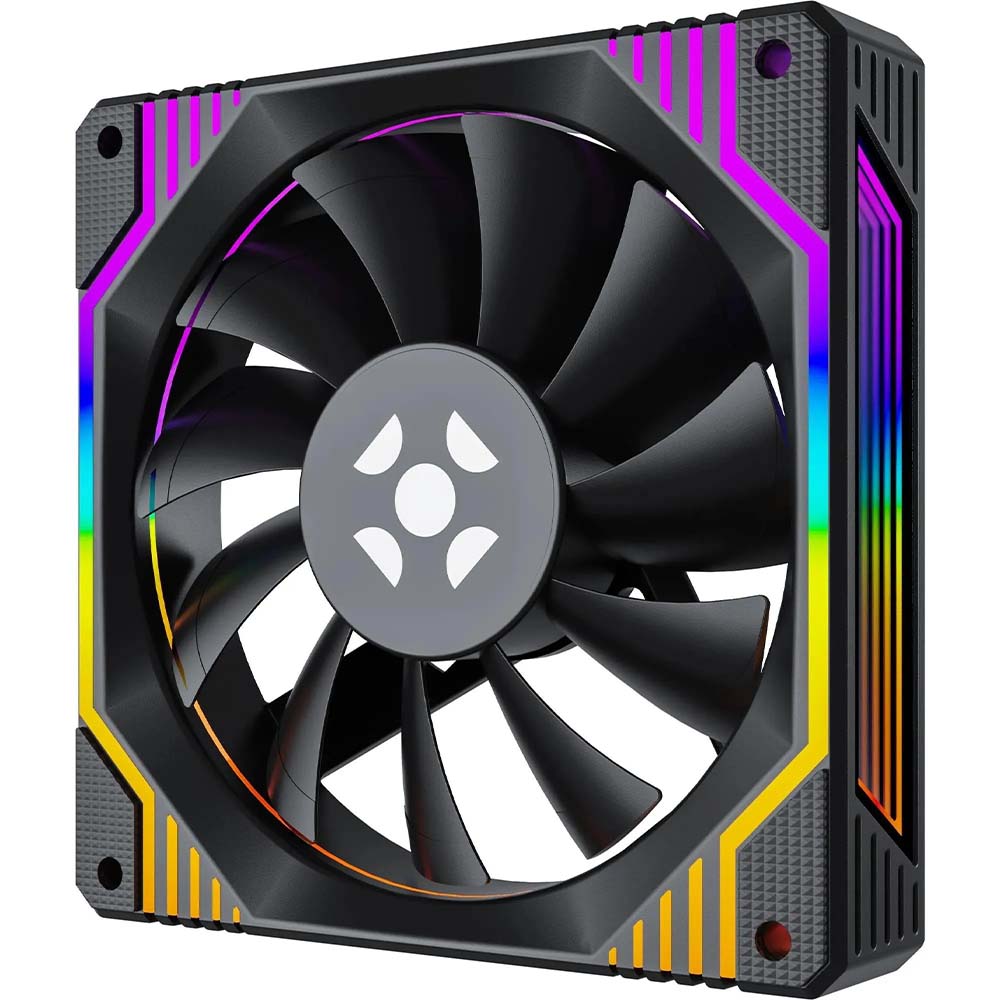 Cooler Fan Para Gabinete Fortrek Frosty Rainbow Preto 120mm - 83900