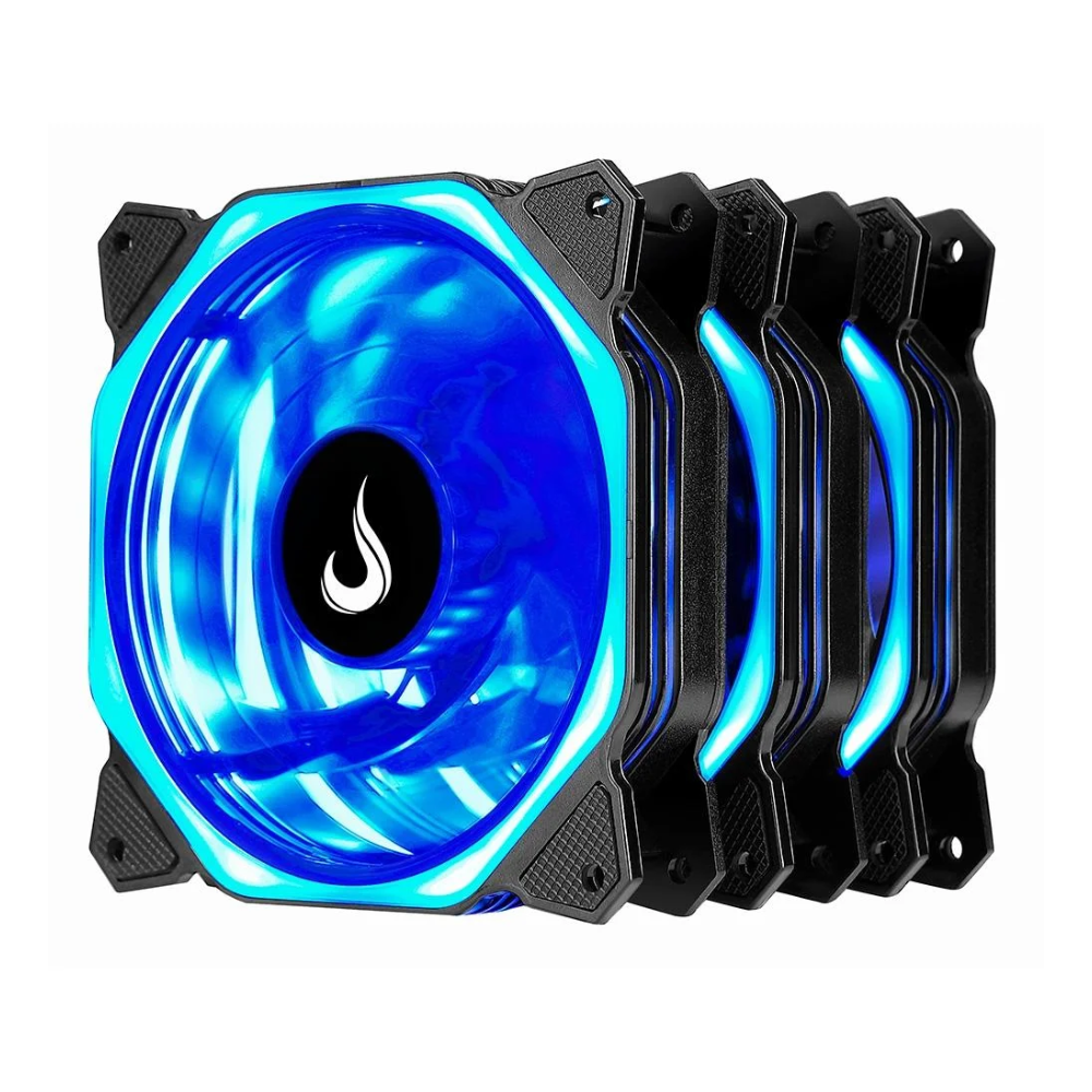 Kit 3x Cooler Fan  Rise Mode Aura RGB  Preto 120mm + Controladora  - RM-AU-02-RGB