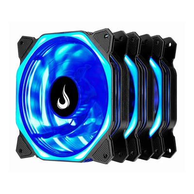 Kit 3x Cooler Fan  Rise Mode Aura RGB  Preto 120mm + Controladora  - RM-AU-02-RGB
