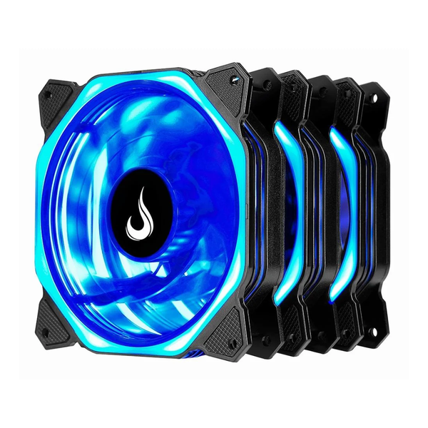 Kit 3x Cooler Fan  Rise Mode Aura RGB  Preto 120mm + Controladora  - RM-AU-02-RGB