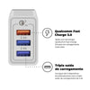 Carregador De Parede GShield Triplo USB Turbo 18W Branco S/ Cabo - GNL3Y2K72-IP